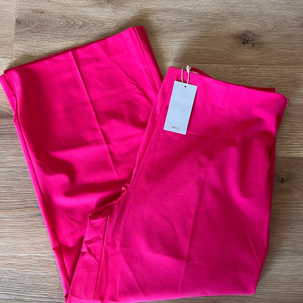 Mango Hot Pink Ankle Pants